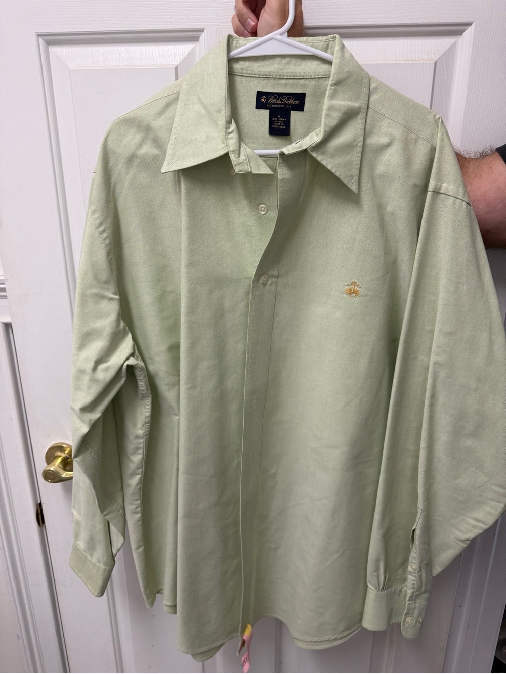 Brooks Brothers Men's Light Green Button-Down Shirt